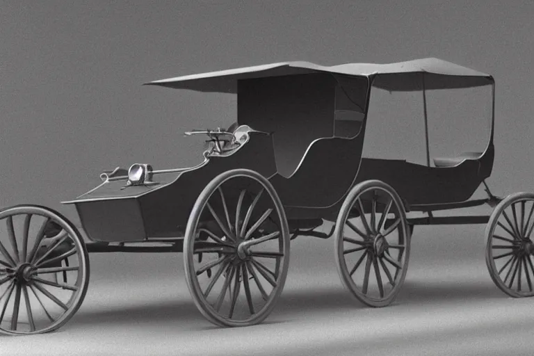 Prompt: still photo of the invention of the first car by karl benz in 1 8 9 3, highly detailed, photorealistic shot, bright studio setting, studio lighting, crisp quality and light reflections, unreal engine 5 quality render