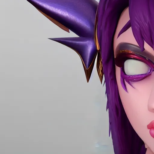 Image similar to still close up of pretty Xayah (Wild Rift) in KDA More music video. 3d render, octane render, game art, realistic, highly detailed, trending on artstation, 4k, trending on artstation, pixar, cgsociety, unreal engine 5, redshift render, trending on artstation, blender, behance, cg