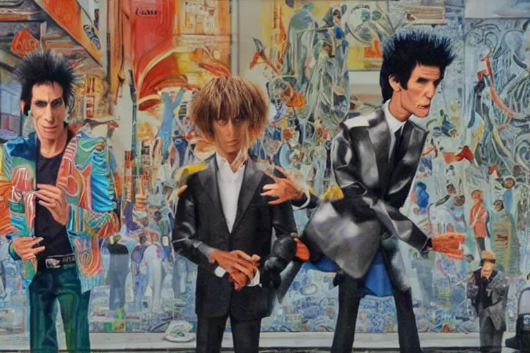 Prompt: a rodney greenblat painting of a scene from zoolander ( 2 0 0 1 )