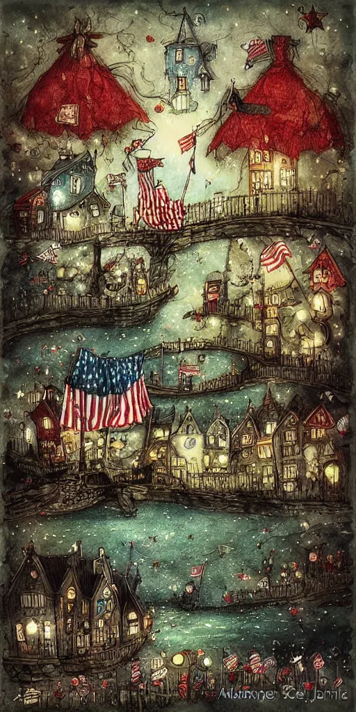 Image similar to a 4 th of july scene by alexander jansson