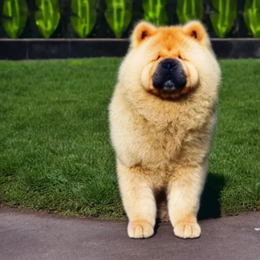 Image similar to a chow chow in the style of thierry noir