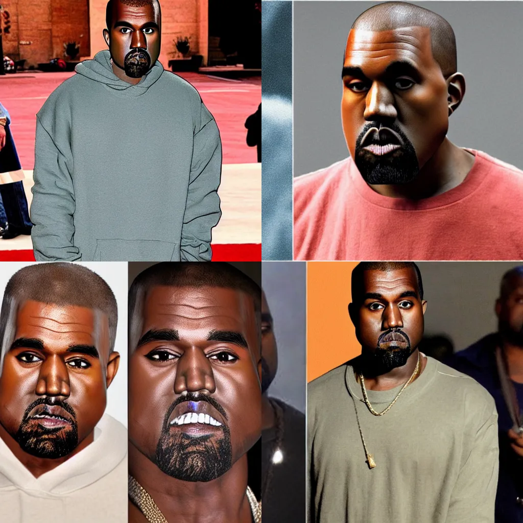 Prompt: kanye west morphed to a troll