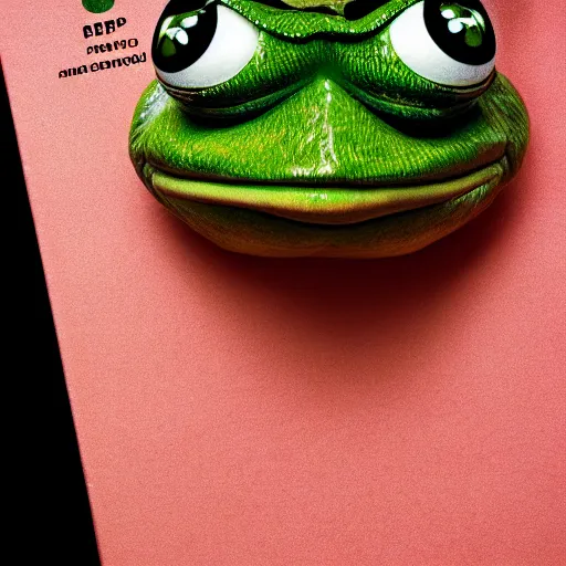 Image similar to closeup potrait of happy pepe frog In a cozy room, natural light, sharp, detailed face, magazine, press, photo, Steve McCurry, David Lazar, Canon, Nikon, focus