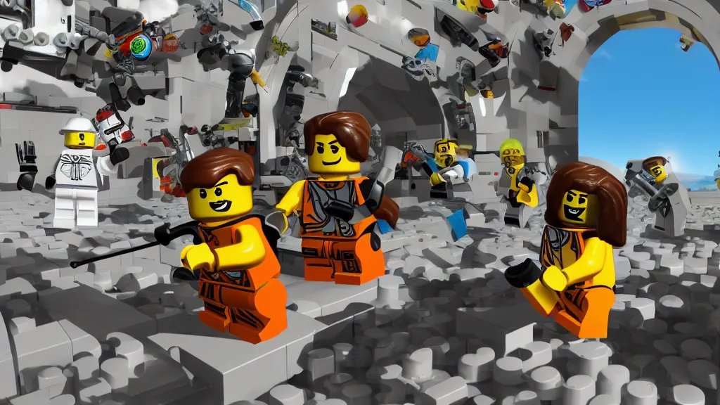 Image similar to lego mars mission first-person shooter in-game screenshot