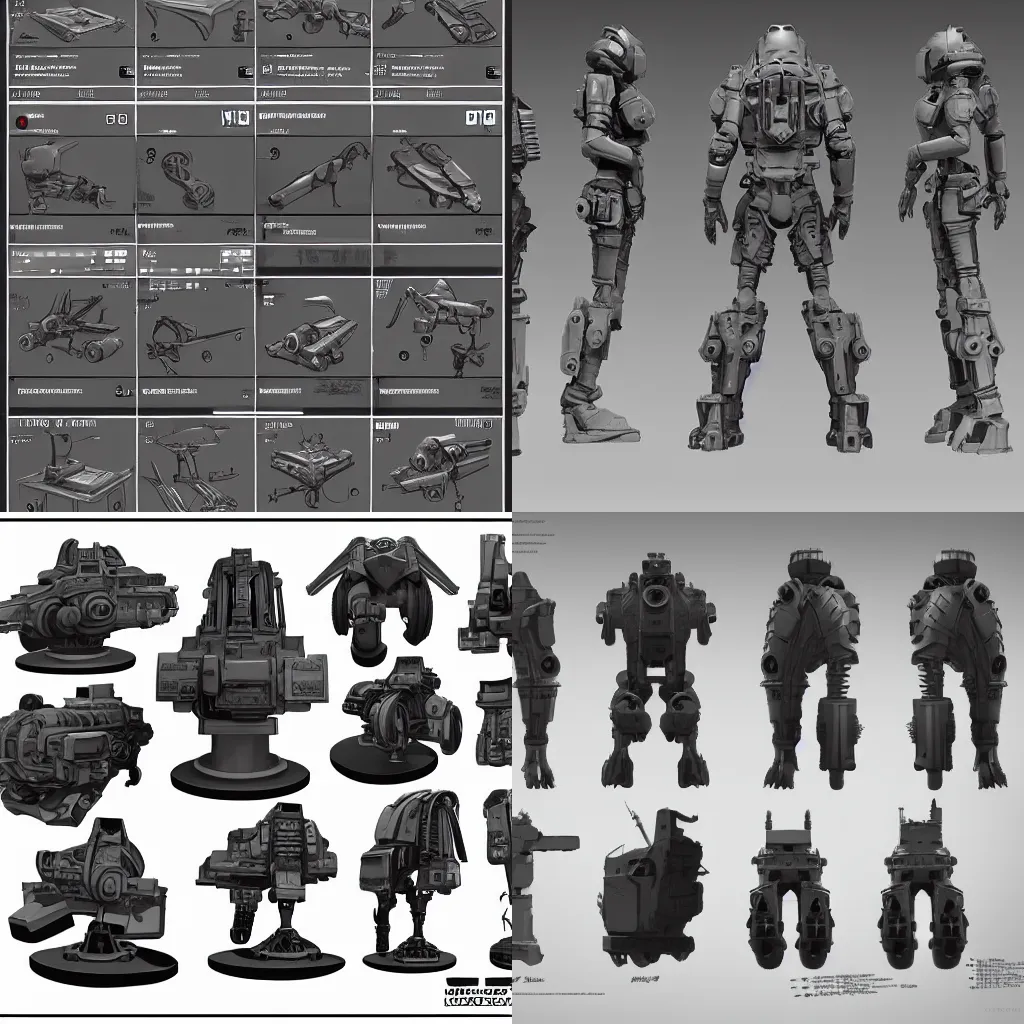 Prompt: hardsurface form practice, big medium small, ian mcque