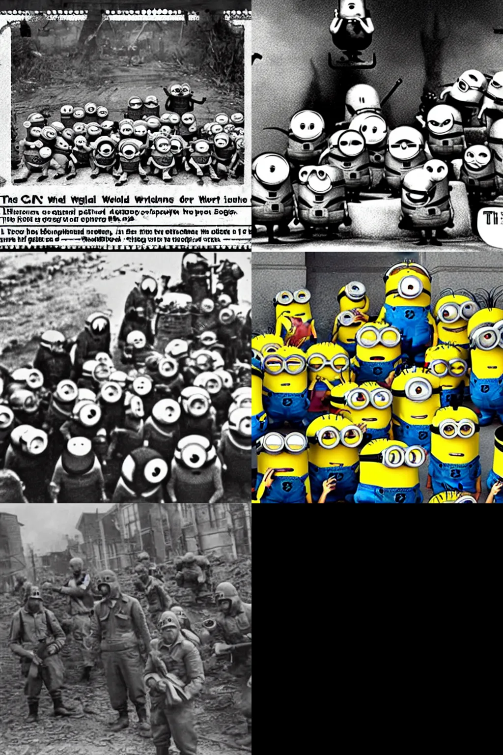 Prompt: the minions during world war 2