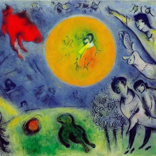 Image similar to A painting by Chagall, fly