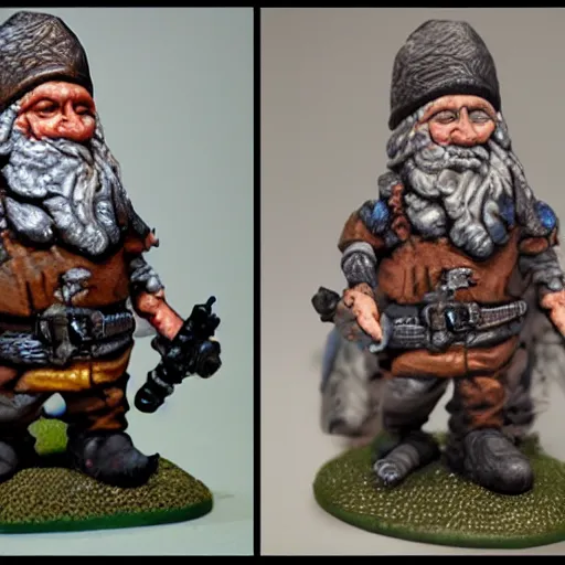 Prompt: half machine, half grizzled gnome, extremely detailed,