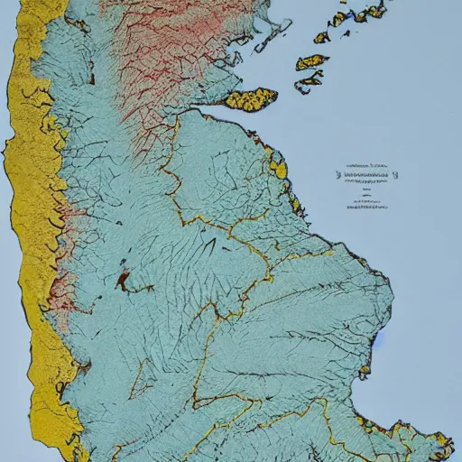 Image similar to geological map of sweden, in relief