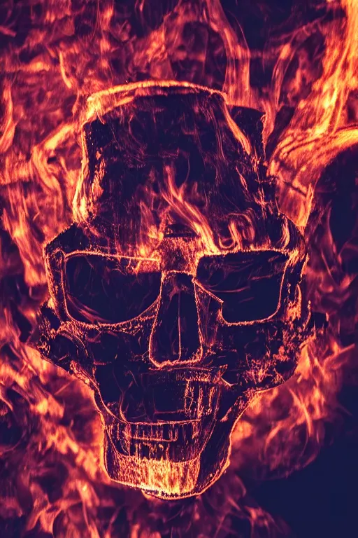 Image similar to detailed matte portrait of a t 8 0 0 endoskeleton shrouded in smoke and burning embers, intricate, elaborate, specular, chrome, reflection, chromatic aberration