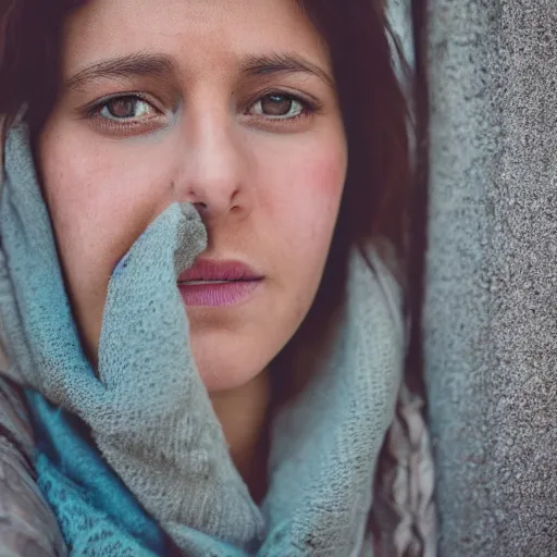 Prompt: stunning beautiful portrait photography of a face detailing beautiful 30-years-old woman award winning, taken with Sony alpha 9, sigma art lens, medium-shot