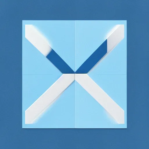 Image similar to a blue background with a white symbol in the middle, a screenshot by sengai, behance contest winner, letterism, behance hd, minimalist, minimalistic