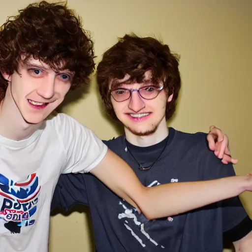 Image similar to Meteos and Sneaky having a great time at Bobby's pizza party