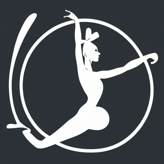 Image similar to ballerina vector logo, professional sports style, flat colour, SVG, professional, sharp edges