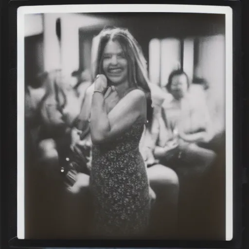 Prompt: Polaroid photograph of your mom in a club, blurry, XF IQ4, 150MP, 50mm, F1.4, ISO 200, 1/160s, Adobe Lightroom, photolab, Affinity Photo, PhotoDirector 365,