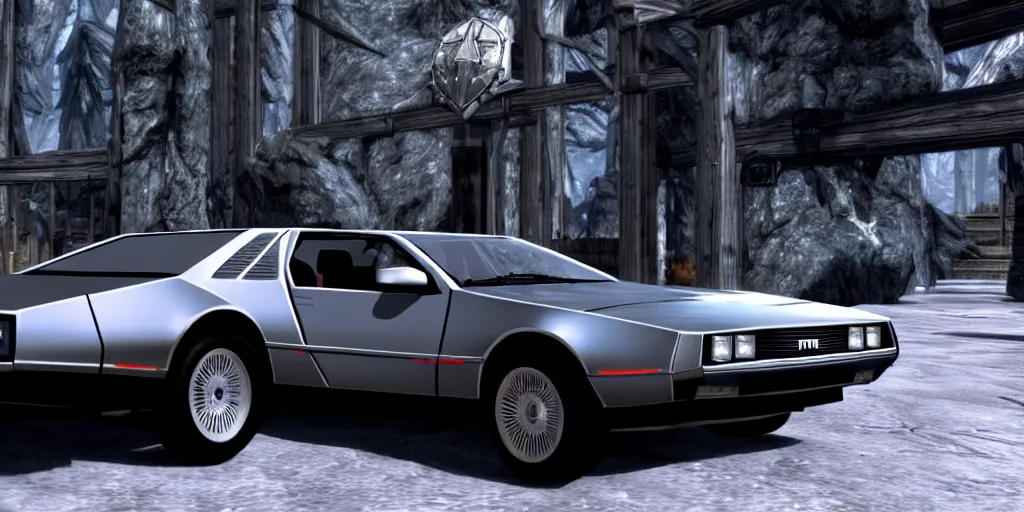 Image similar to dmc delorean in skyrim