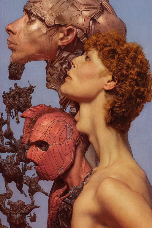 Image similar to upper body and head portrait of marvel gorr by lawrence alma tadema and zdzislaw beksinski and norman rockwell and jack kirby and tom lovell and greg staples