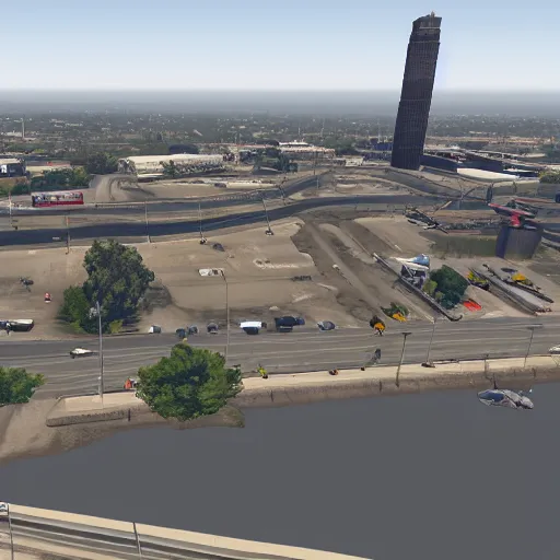 Image similar to Dayton Ohio as a GTA 5 style game