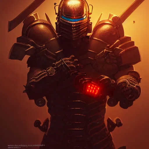 Image similar to isometric Dead Space Diablo action game cyborg viking berserker knight by artgerm, greg rutkowski, alphonse mucha, cgsociety and beeple highly detailed, sharp focus, cinematic lighting, illustration, art, octane render, Unreal Engine Lumen, very coherent. cinematic, hyper realism, high detail, octane render, 8k