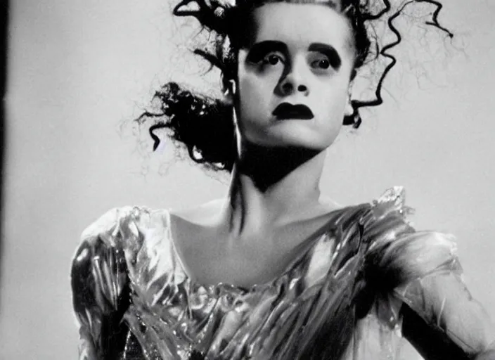 Image similar to bride of frankenstein ( 1 9 3 5 ) as a teen, still from john hughes movie sixteen candles