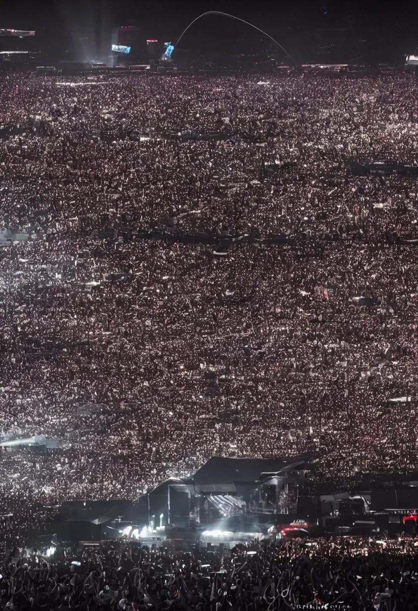 Image similar to the weeknd concert at at and t stadium in arlington texas with hardcore lasers, sold out crowd, wide angle shot, photorealistic, hdr, octane render. bokeh, hyperrealistic, super detail, volumetric lighting