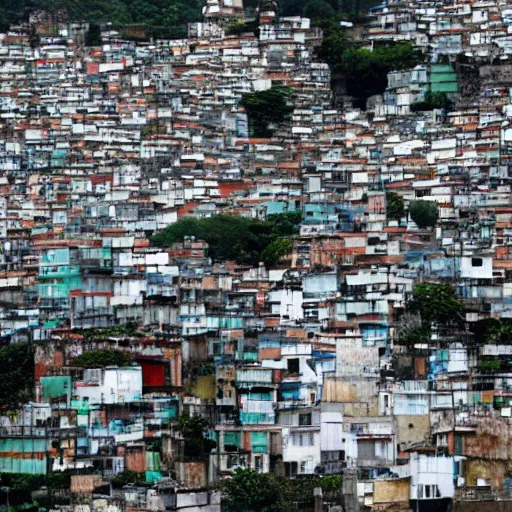 Image similar to the White House surrounded by favelas