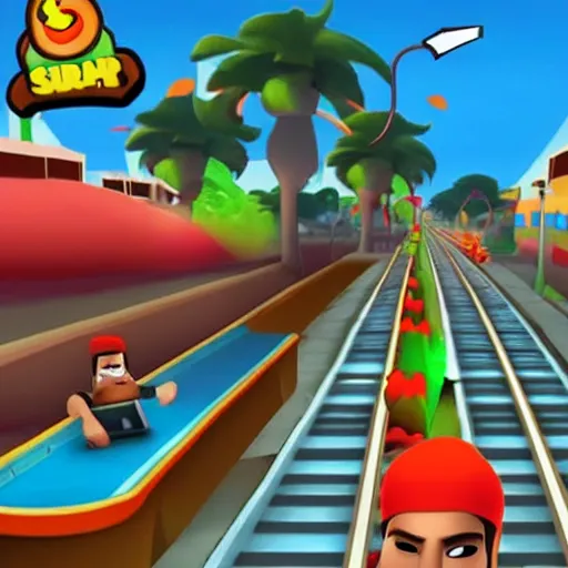 Image similar to Osama bin Laden in Subway Surfers