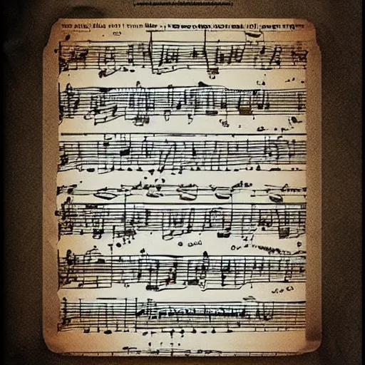 Prompt: sheet music for a beautiful song