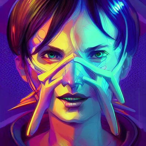 Image similar to skill magic geek inside matrix deepdream radiating a glowing aura stuff loot legends stylized digital illustration video game icon artstation lois van baarle, ilya kuvshinov, rossdraws,