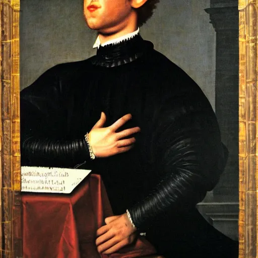 Image similar to Mark Zuckerberg as a scientist from the renaissance working in a time machine, by Diego Velázquez