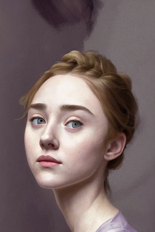 Image similar to a girl that looks like 16-year old Saoirse Ronan, Audrey Hepburn, and Scarlett Johansson, highly detailed, digital painting, artstation, concept art, smooth, sharp focus, illustration, ArtStation, art by artgerm and greg rutkowski and alphonse mucha and J. C. Leyendecker and Edmund Blair Leighton and Katsuhiro Otomo and Geof Darrow and Phil hale and Ashley wood and Ilya repin and Charlie Bowater