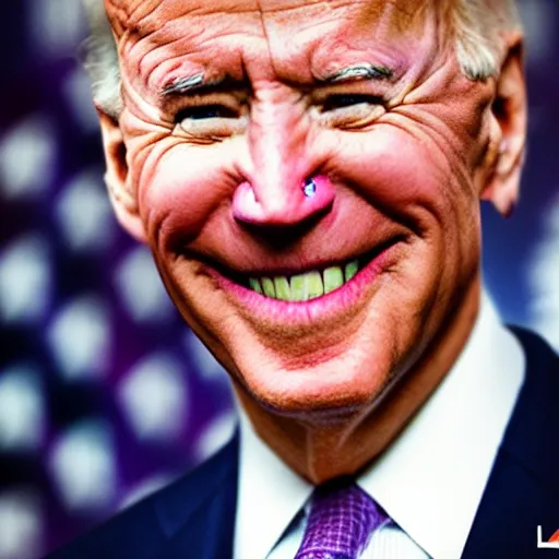 Prompt: Joe Biden as the Joker, AP photography, 4k, portrait