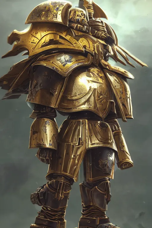 Image similar to armor portrait heros warhammer 4 0 k horus heresy fanart - the primarchs emperor by johannes helgeson animated with vfx concept artist & illustrator global illumination ray tracing hdr fanart arstation zbrush central hardmesh 8 k octane renderer comics stylized