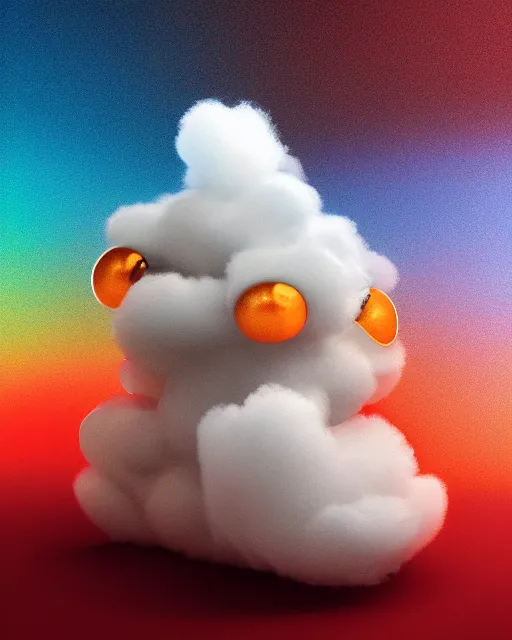 Prompt: a giant fluffy cloud morphing into a light great and red frog, coherent design, symmetrical, concept art, vivid color, complementary color, golden ratio, detailed, sharp lines, intricate, rainbowshift, by mc escher, by sahm, octane render