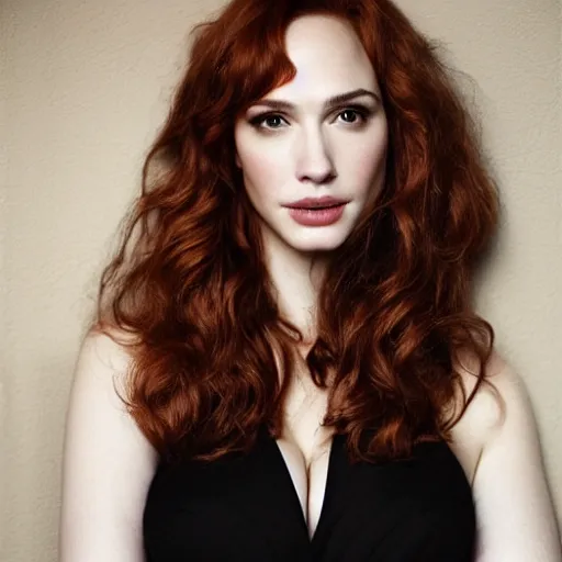 Image similar to portrait of christina hendricks and gal gadot hybrid by mario testino, headshot, detailed, award winning, sony a 7 r