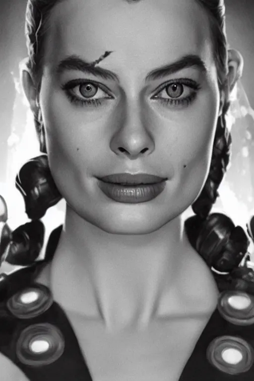 Prompt: margot robbie as princess leia