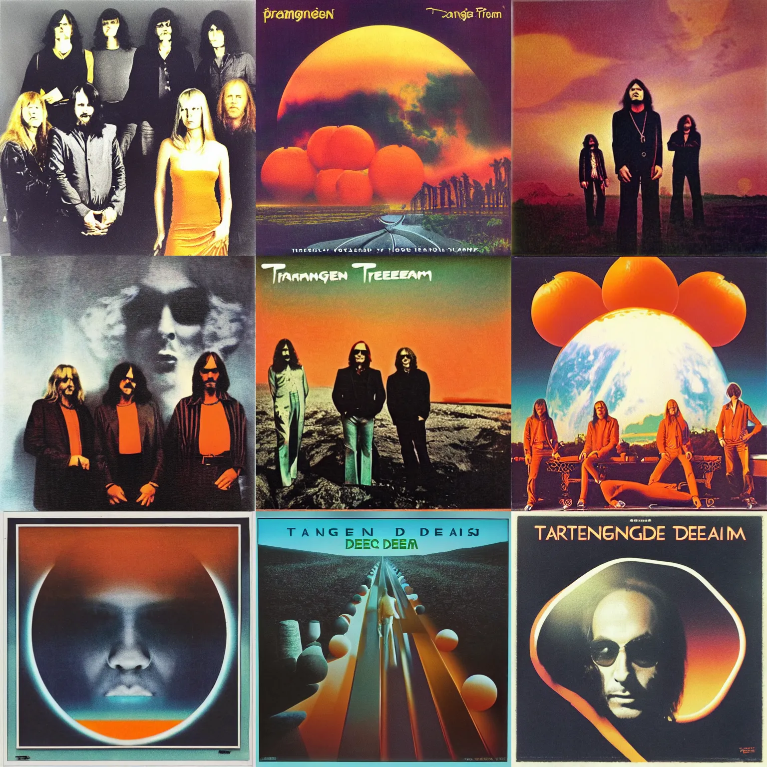 Prompt: Tangerine Dream Album Cover, 1970s