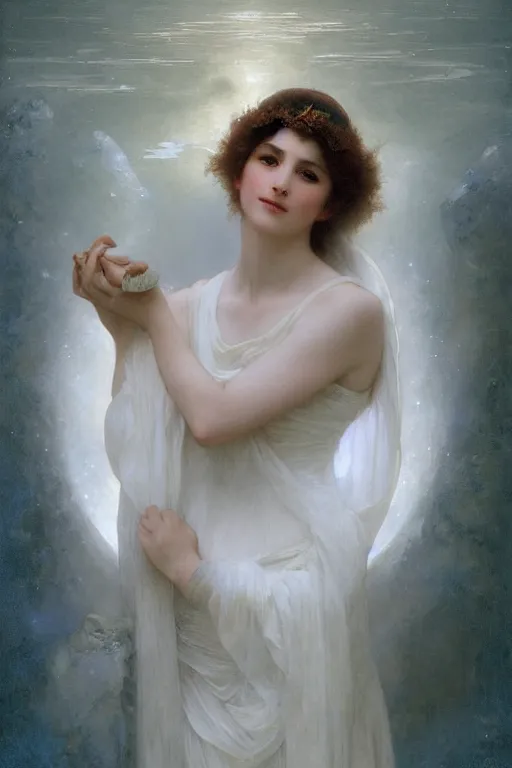 Prompt: The Ice Queen by William-Adolphe Bouguereau and Delphin Enjolras and Marc Simonetti