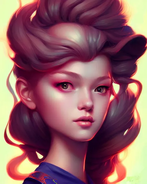 Image similar to digital art, fantasy portrait of joyfull girl, by James Jean and by artgerm, by ross tran , ultradetailed, charachter design, concept art, trending on artstation,