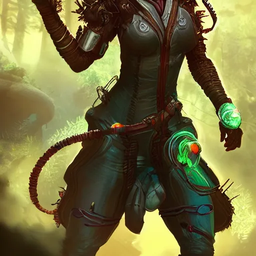 Image similar to female earth mage, high quality character design, action pose : : spotlight, biopunk, forestpunk, high detail, 1 6 k, oled, shadows, reflections, digital art