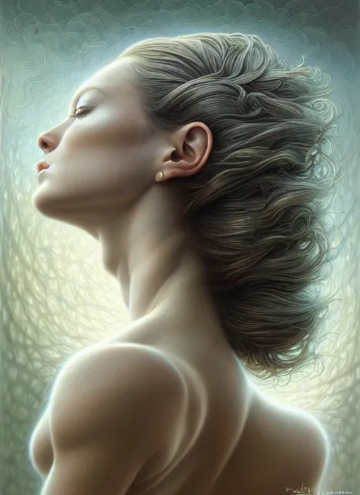 Image similar to woman made of puzzle pieces, aesthetic, fine art, intricate, elegant, highly detailed, realistic hair, centered, digital painting, art station, conceptual art, soft, sharp focus, illustration, artwork, artgerm, tomasz alen kopera, peter mohrbacher, donato giancola, wlop, boris vallejo