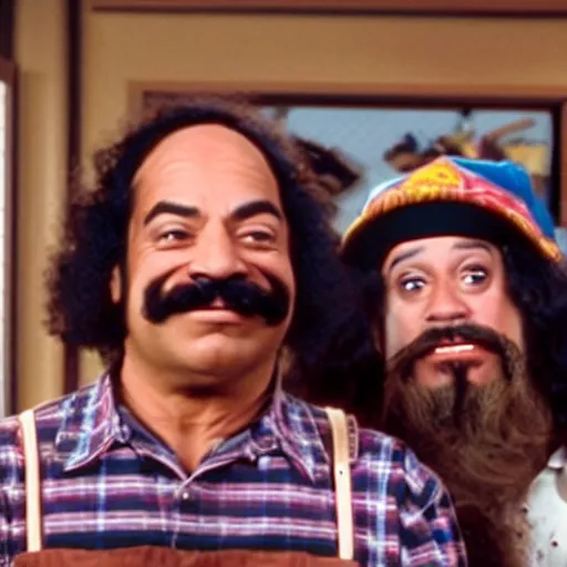 Prompt: cheech and chong get an office job and they hate it, new summer blockbuster movie