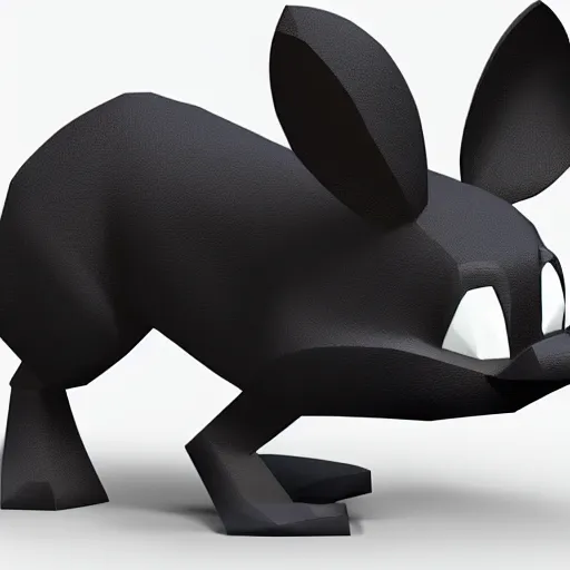 Image similar to low poly oswald the lucky rabbit