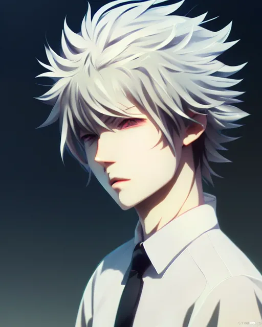 Prompt: extremely attractive soft feminine male anime character screenshot, nagito komaeda, anime, intricate, sharp focus, illustration, highly detailed, digital painting, cell shaded, concept art, matte, male art by ilya kuvshinov and kyoto animation and wlop, ruan jia and greg rutkowski, studio quality, masterpiece