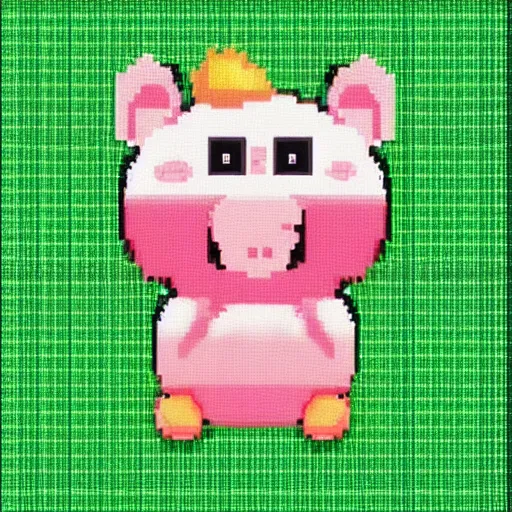 Prompt: cute adorable pig pixel art