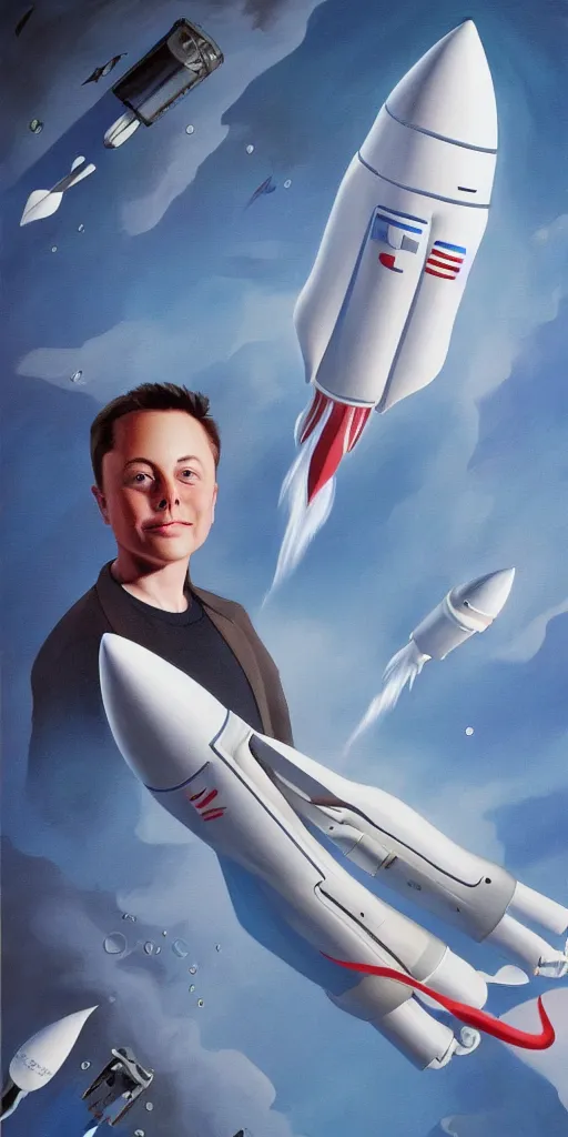 Prompt: the child of elon musk and a Rocket, hyperrealistic, high Detail, best Shadow quality