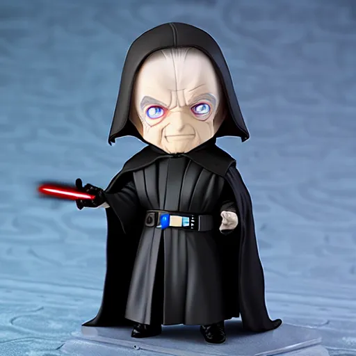 Image similar to nendoroid darth sidious emperor palpatine, detailed, custom