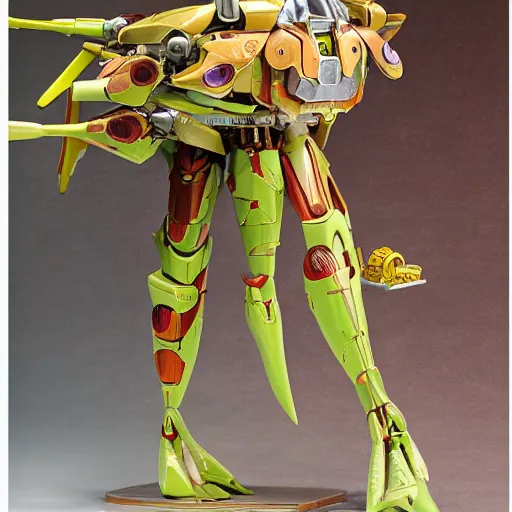 Image similar to futuristic nymphaea themed mecha waterlily upper body, sepals forming helmet, highly detailed, nymphaea, 8 k hd resolution, barbatos gundam with beautiful floral inlay, bandai box art, star wars, makoto kobayashi, frank gehry, raymond swanland