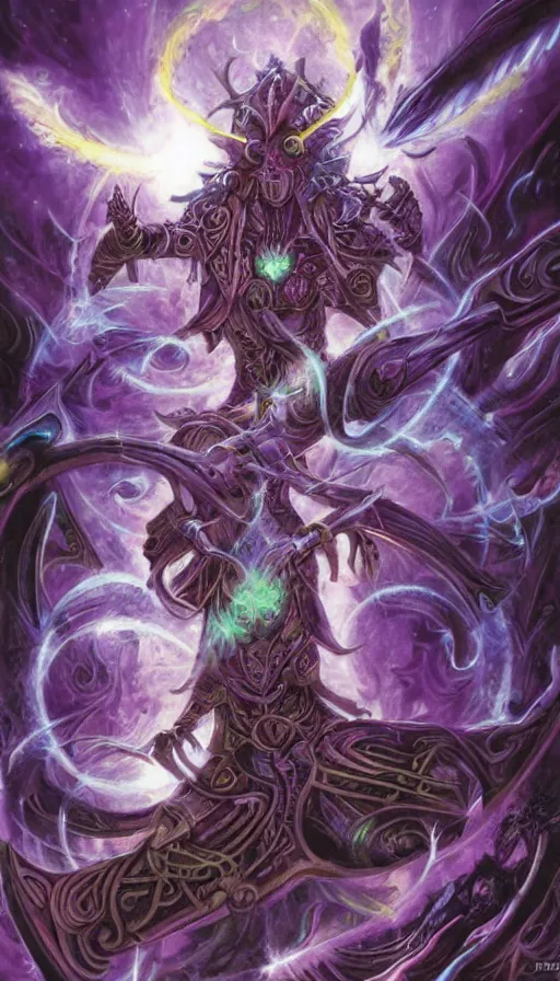 Prompt: psytrance artwork, from magic the gathering