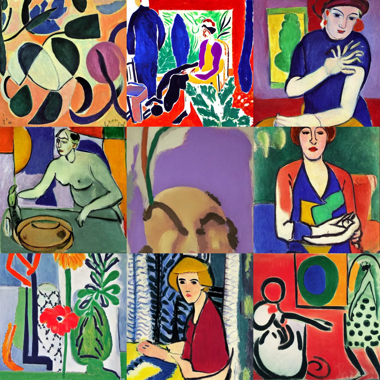 Prompt: Art by Henri Matisse